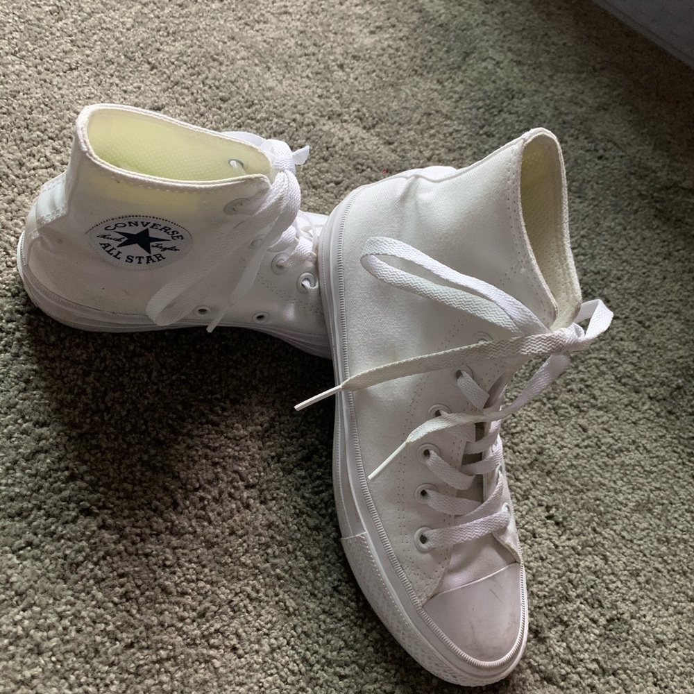 White high top Converse.